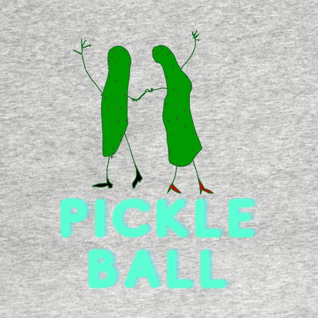 Pickle, Pickleball, Ball, Dancing, Funny T-Shirt, Funny Tee, Badly Drawn, Bad Drawing by Badly Drawn Design